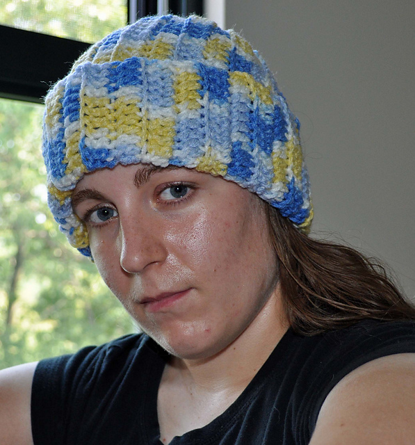 Double-Crochet Ribbed Winter Hat