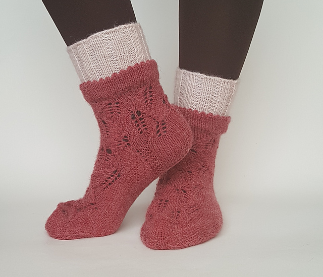 Socks with unusual cuffs