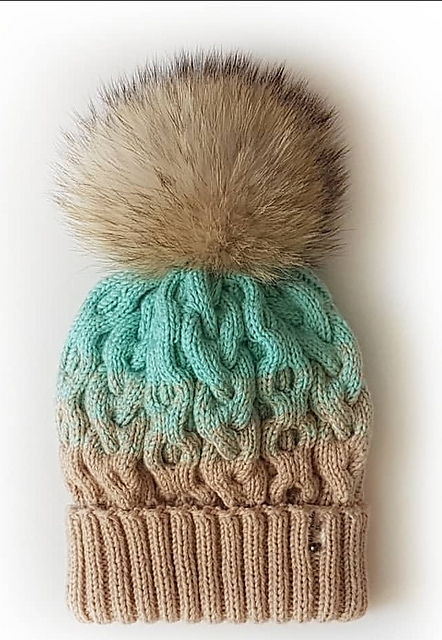 Cable Hat With Gradient