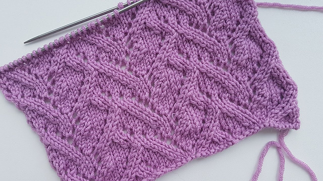 Violet cable blanket square