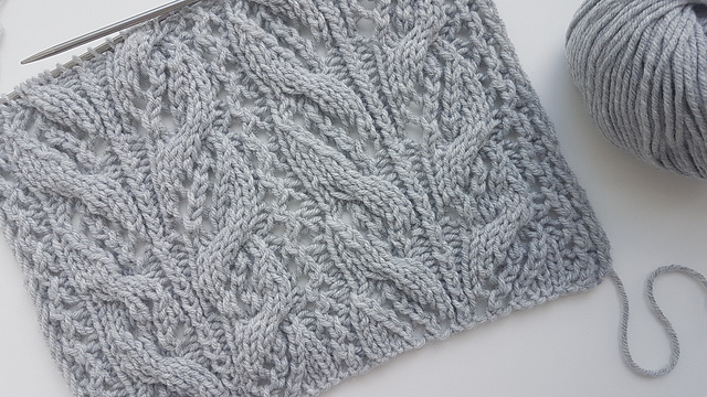Grey Cable blanket square