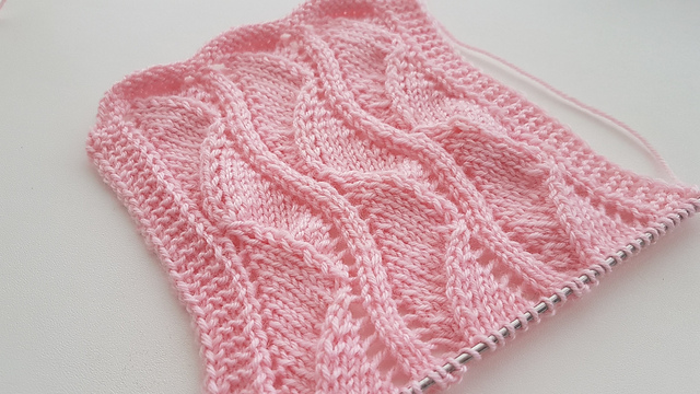 Pink Waves Blanket Square