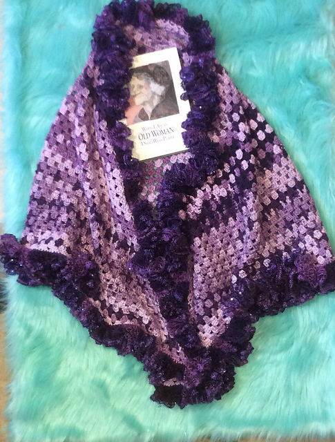 Ravelry: Purple-icious Ruffle Shawl pattern by The Yarn Gypsy