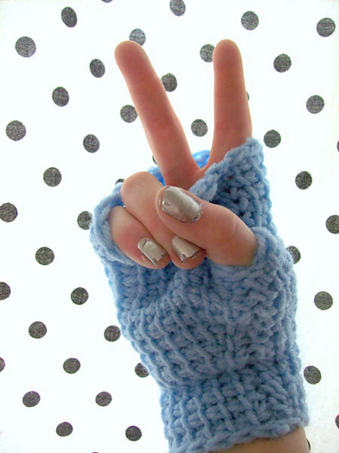 Tunisian Fingerless Gloves