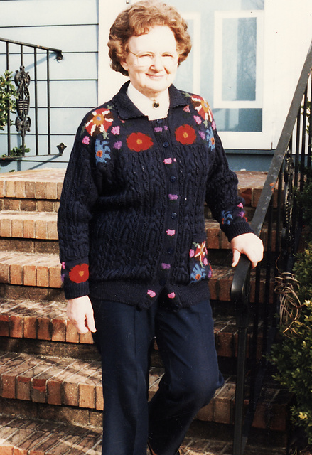 #21 Floral Colorwork Motif Cardigan