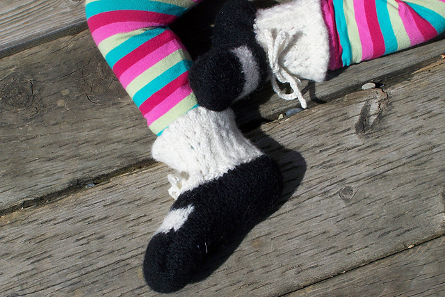 Cerys' Felted Mary Jane's and Jaunty Beret