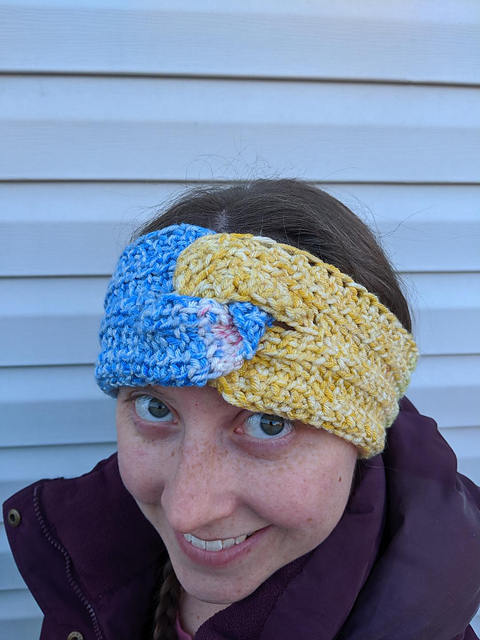 Tunisian crochet headband