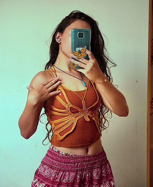 Ravelry: Butterfly Harness and Top pattern by Leah Lubotsky