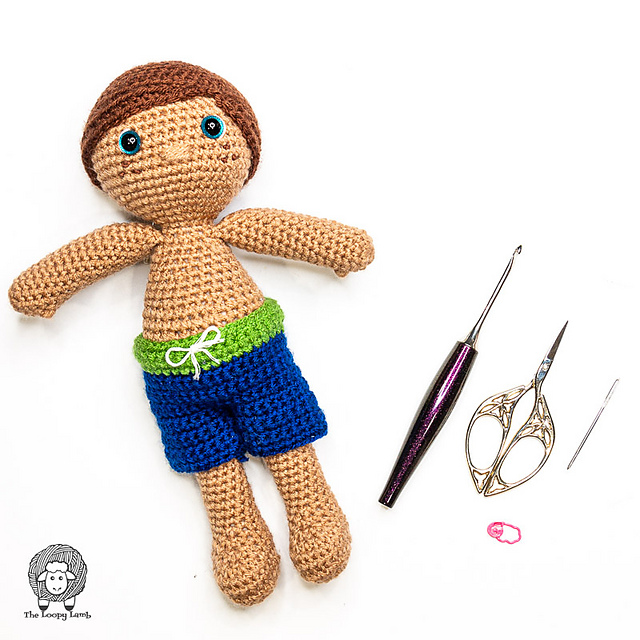 Bathing Suit Shorts for Doll