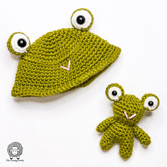 Frog Bucket Hat For Dolls
