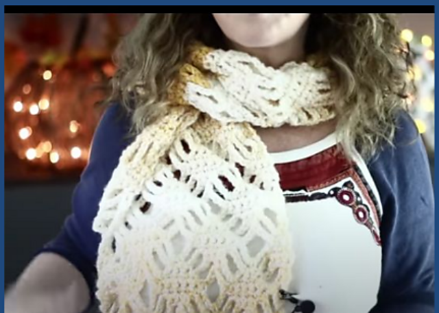 Easy Diamonds and Chains  Ombre Scarf