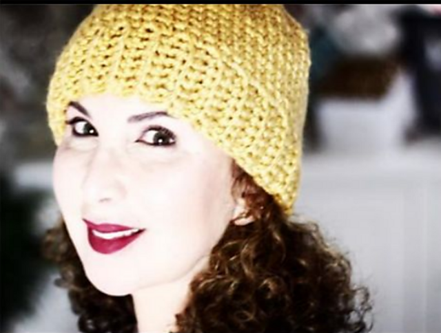 Easy Yellow Faux Knit Hat