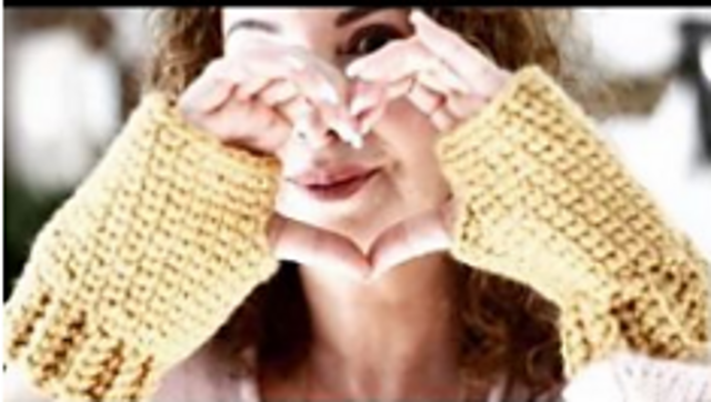 Faux Knit Fingerless Mittens