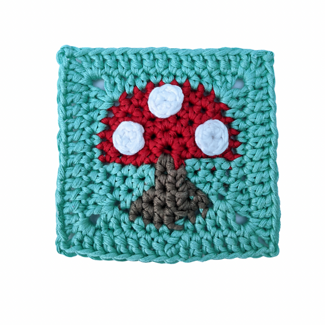Toadstool or Apple Tree Granny Square