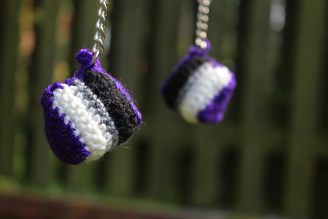 Asexual Pride Cake Keyring