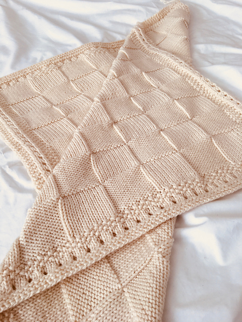 Bordered Basket Weave Blanket