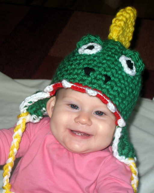 Ravelry Dinosaur Hat pattern by Heather Hosford
