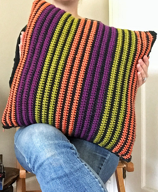 Halloween Striped Pillow