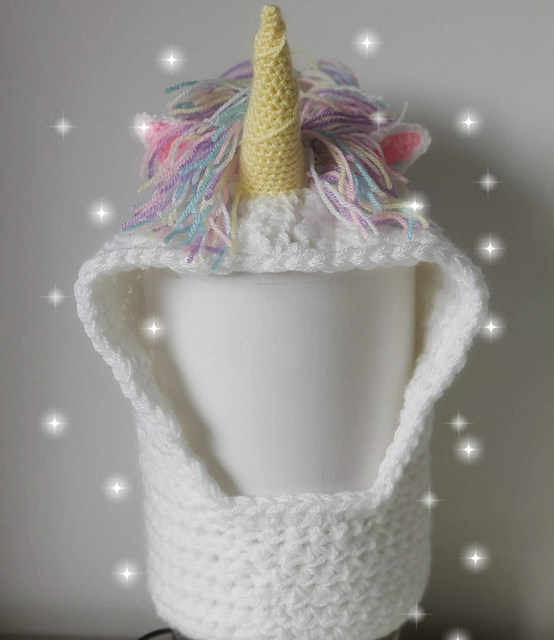 Unicorn hooded cowl
