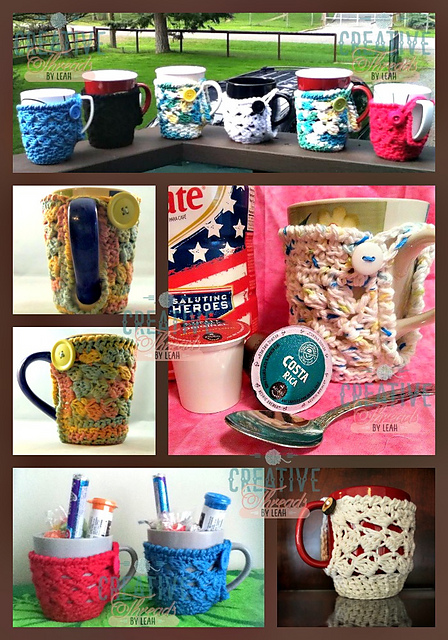 Swirling Leaves Coffee Cozy