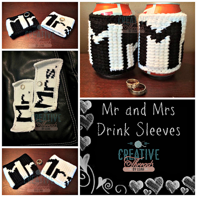 Mr and Mrs Drink Sleeves