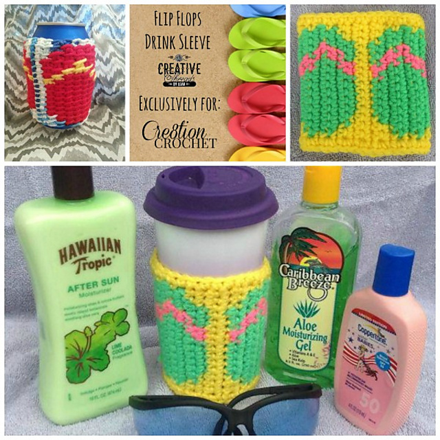 Flip Flops Graphed Drink Sleeve