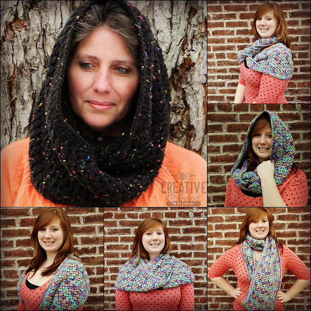 Swirling Leaves Infinity Scarf