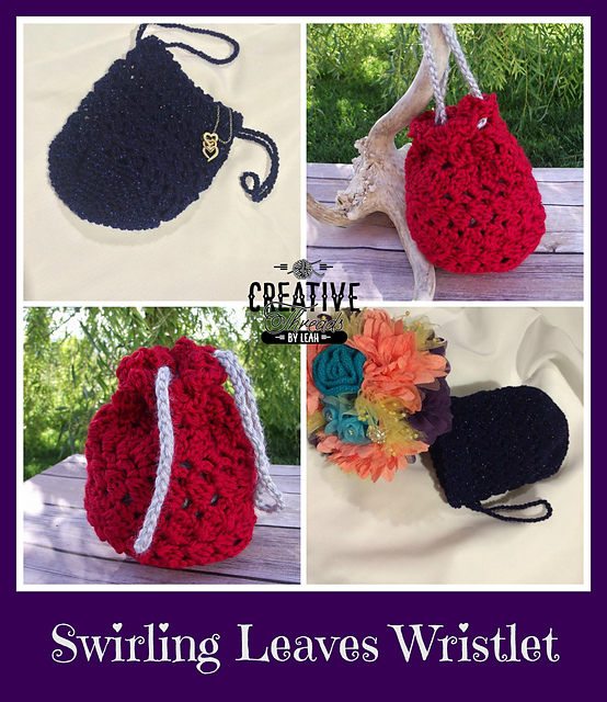Swirling Leaves Wristlet