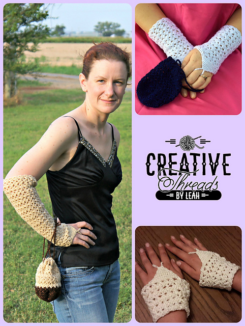 Swirling Leaves Opera Gloves