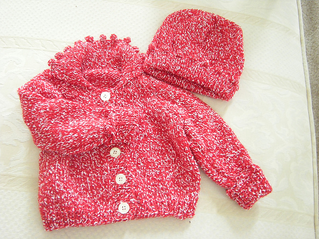 Baby Cardigan and Hat