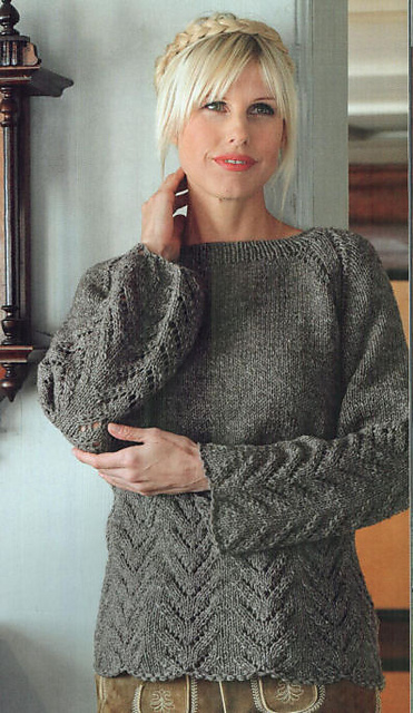 Brauner Ajourpullover