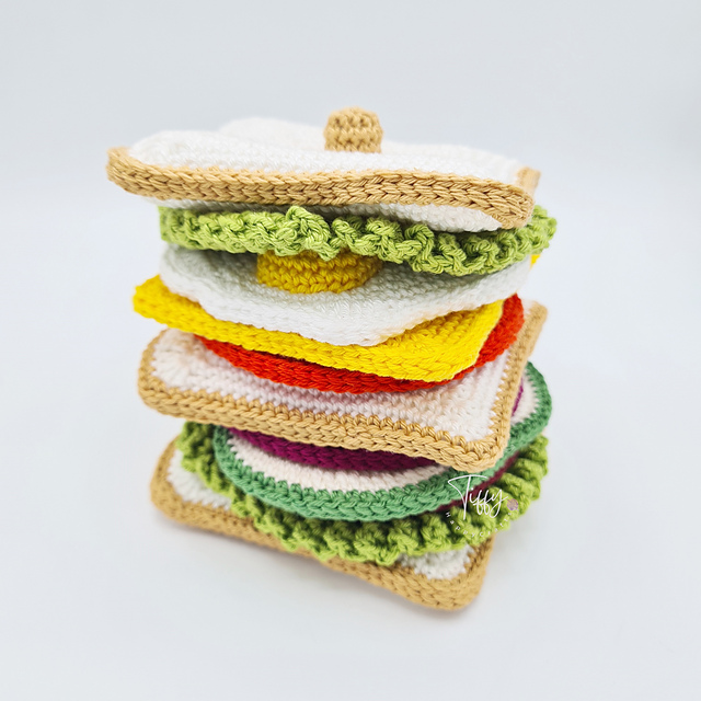 Ravelry: Club Sandwich Stacking Toy pattern by Tiffy Purisa
