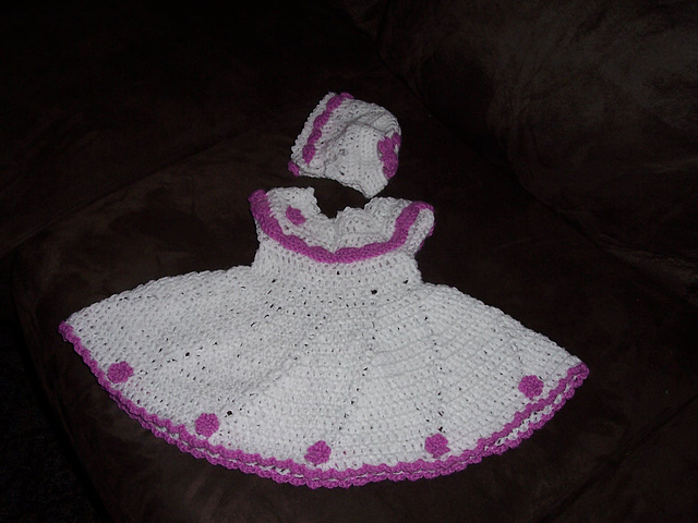 Swirly Shirley Baby Dress and Hat