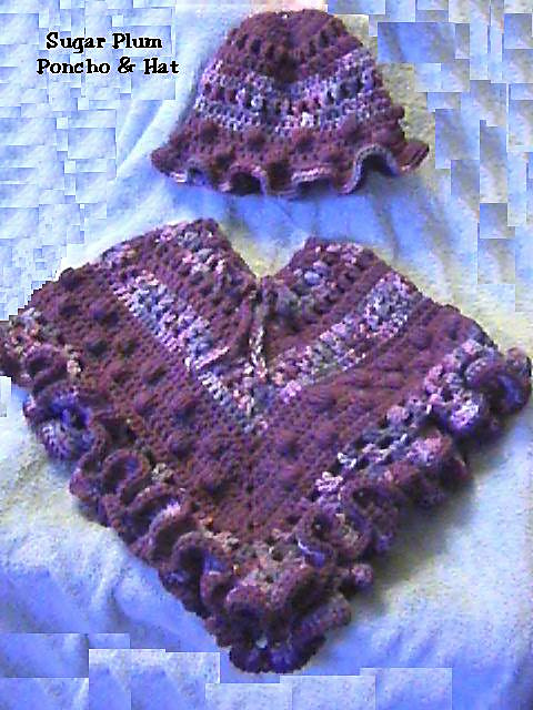 Sugar Plums Poncho and Hat