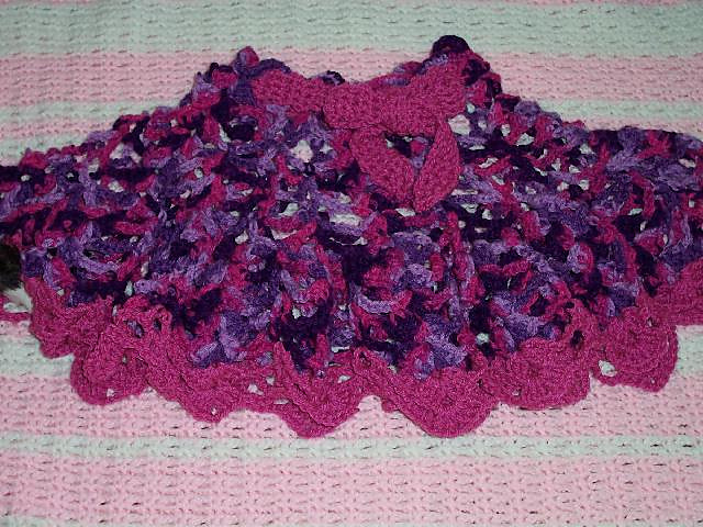 Plum Bowtie Girls Poncho