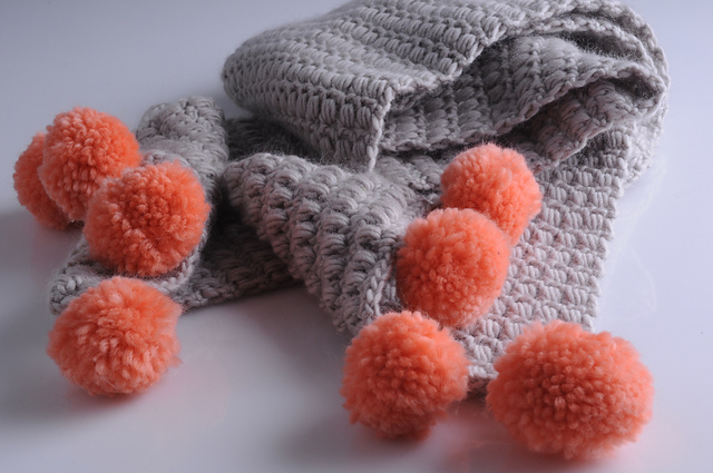 pompom scarf