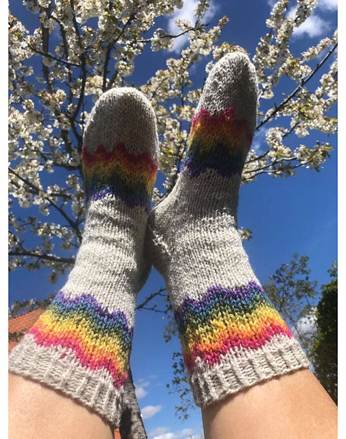 Sockorna Färgvågor