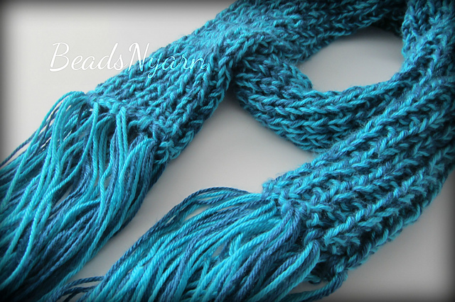 BLUEtifully Ribbed Scarf