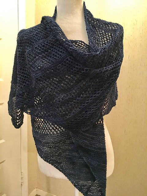 Diagonal Mesh Shawl