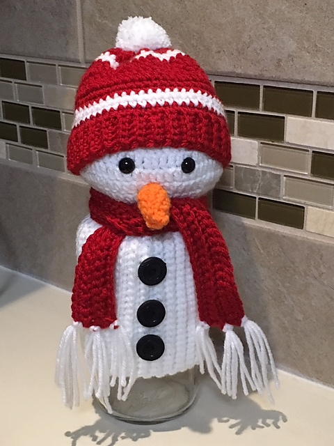 Snowman Mason Jar Topper