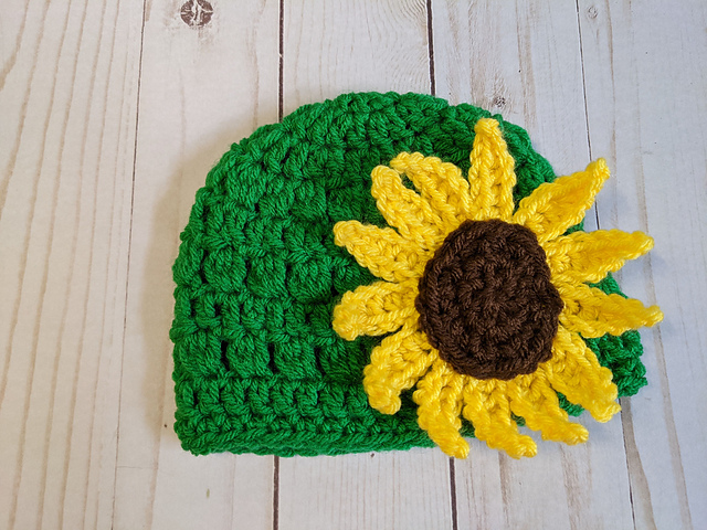Sunflower Baby Hat