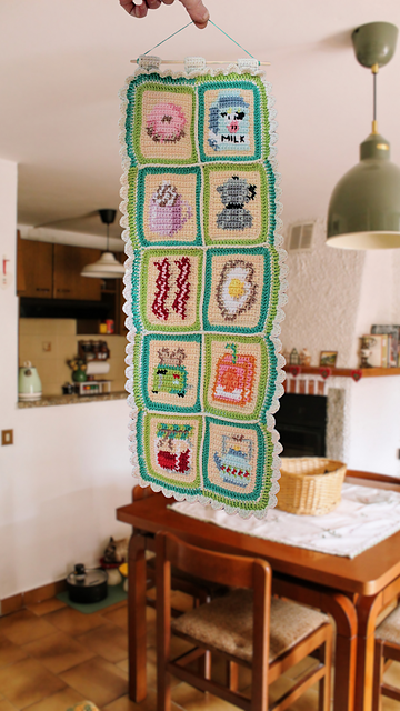 breakfast themed wall hanging
