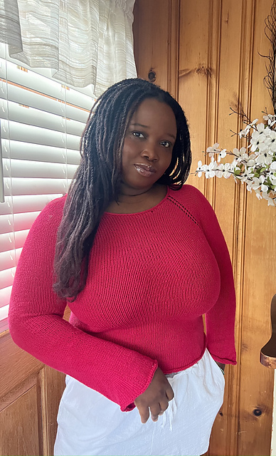 トップス poppy / Low gauge border knit Border low-gauge knit sweater