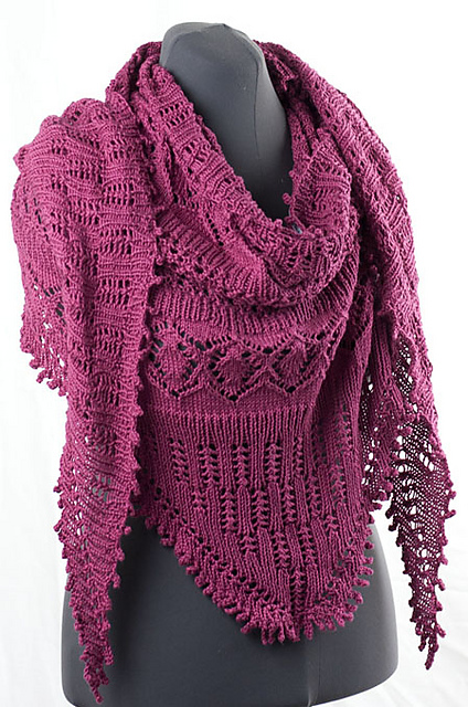 Mixed Eyelet Shawl