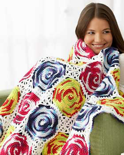 Ravelry Circles Throw pattern by Bernat Design Studio