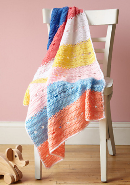 Rainbow Panels Baby Throw