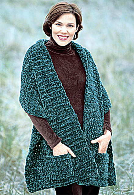Plush Pocket Wrap (crochet)