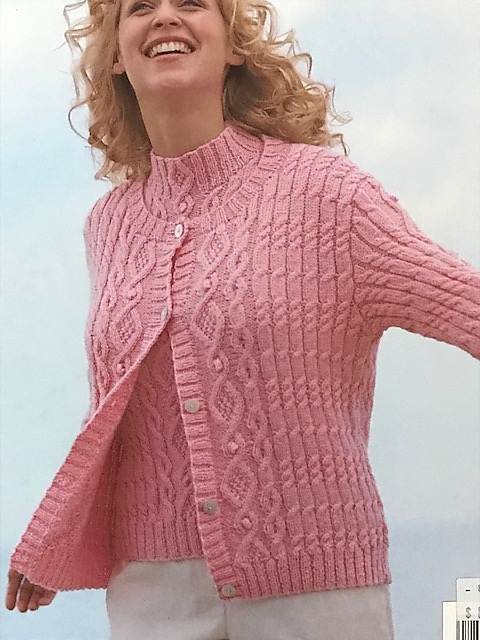 Aran Texture Twinset: Cardigan