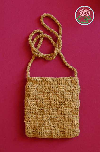 Over the Shoulder Basketwave Mini Purse