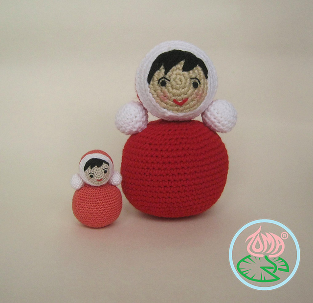 Amigurumi Nevalyashka Masha, Russian Tilting Doll